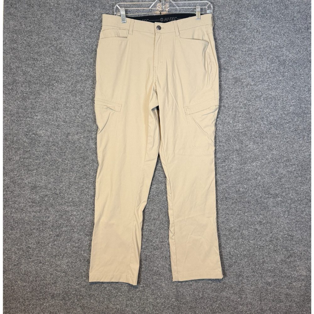 Hi-Tec Pants Mens 32x29 Beige Khaki Performance Pants‎ Hiking Cargo Golf